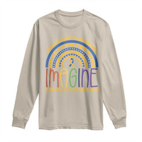 Down Syndrome Awareness Long Sleeve Shirt Imagine A Rainbow With An Extra Color Heart Rainbow