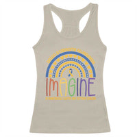 Down Syndrome Awareness Racerback Tank Top Imagine A Rainbow With An Extra Color Heart Rainbow