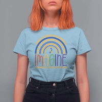 Down Syndrome Awareness T Shirt For Women Imagine A Rainbow With An Extra Color Heart Rainbow