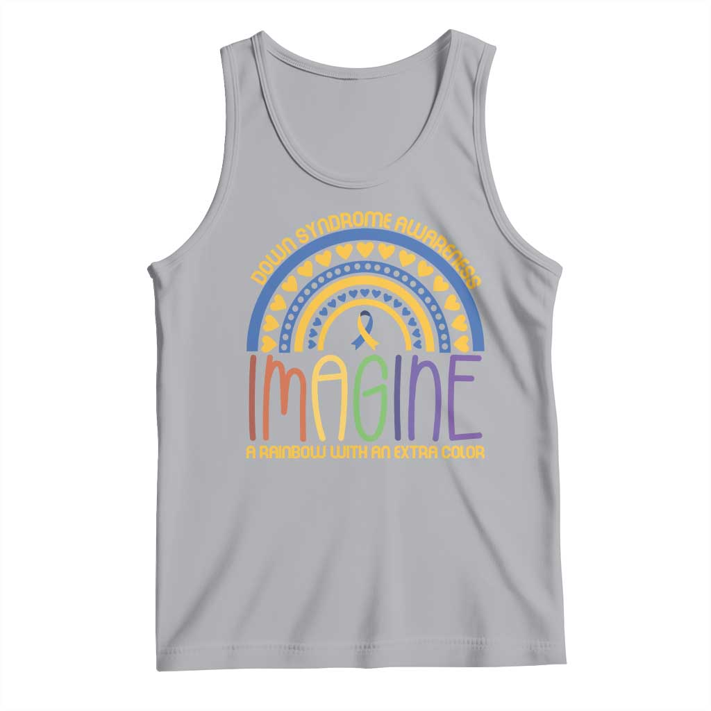 Down Syndrome Awareness Tank Top Imagine A Rainbow With An Extra Color Heart Rainbow