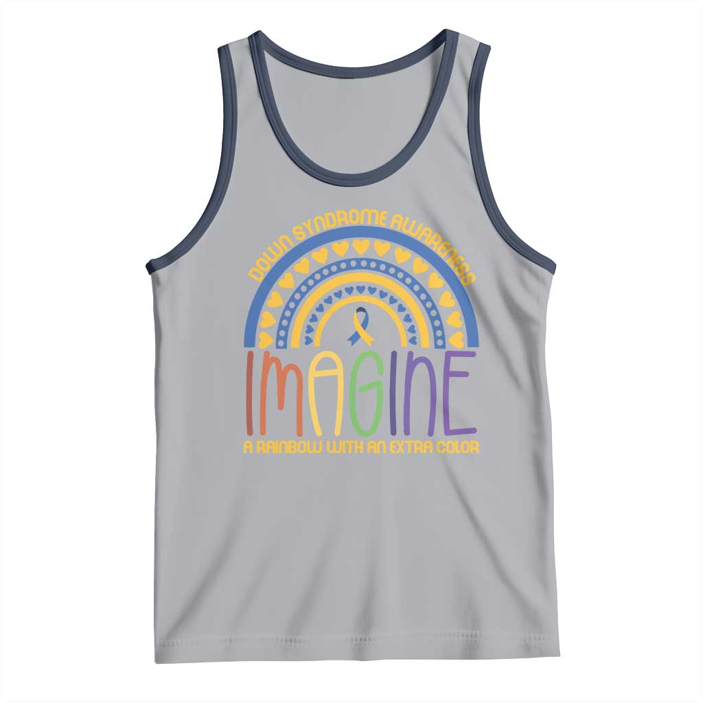 Down Syndrome Awareness Tank Top Imagine A Rainbow With An Extra Color Heart Rainbow