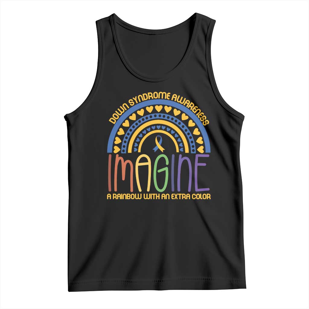 Down Syndrome Awareness Tank Top Imagine A Rainbow With An Extra Color Heart Rainbow