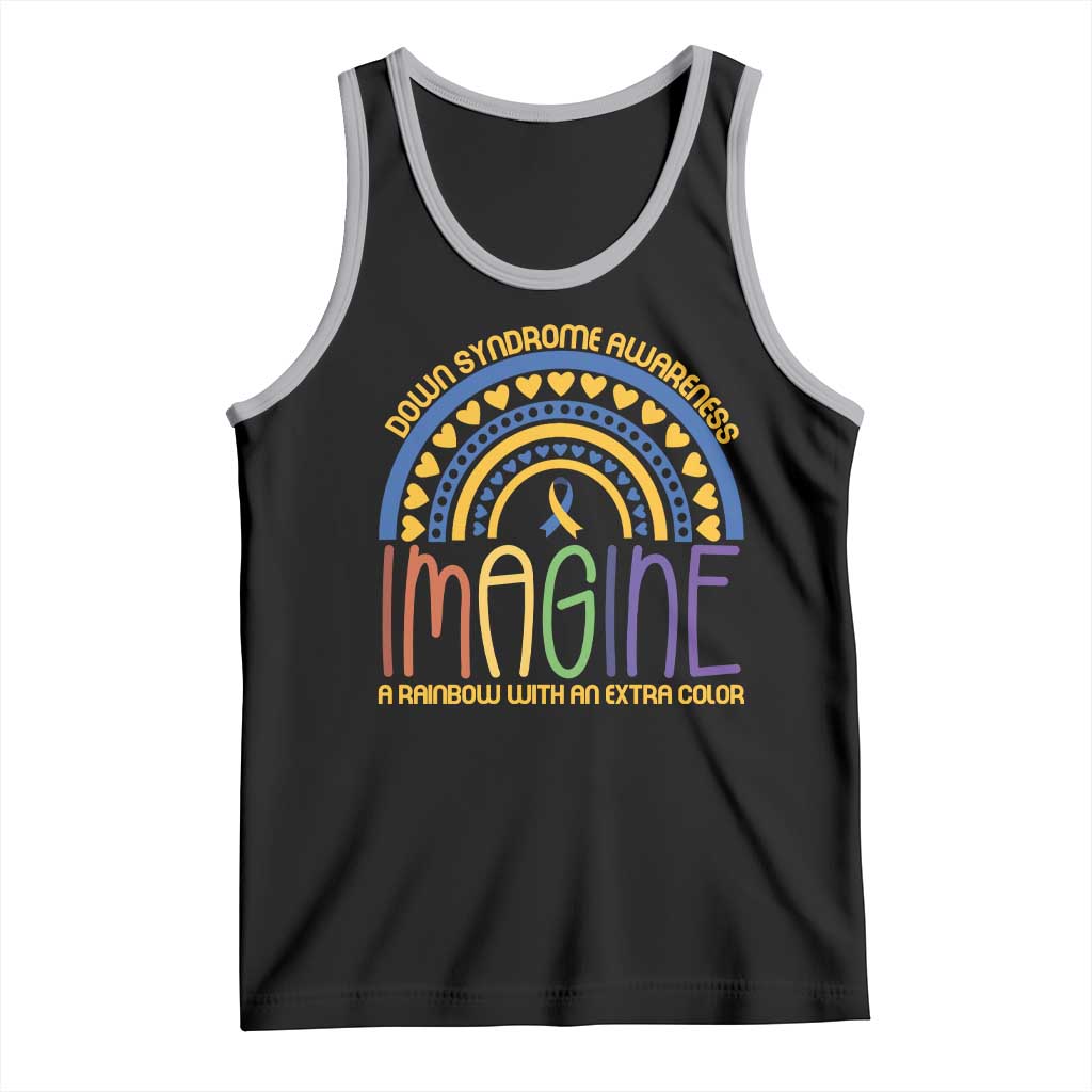 Down Syndrome Awareness Tank Top Imagine A Rainbow With An Extra Color Heart Rainbow