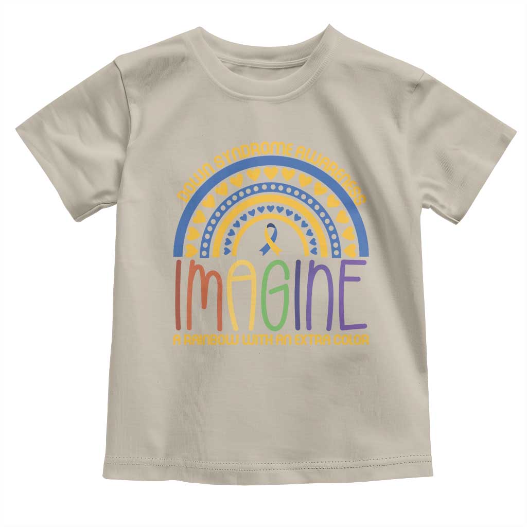 Down Syndrome Awareness Toddler T Shirt Imagine A Rainbow With An Extra Color Heart Rainbow