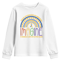 Down Syndrome Awareness Youth Sweatshirt Imagine A Rainbow With An Extra Color Heart Rainbow