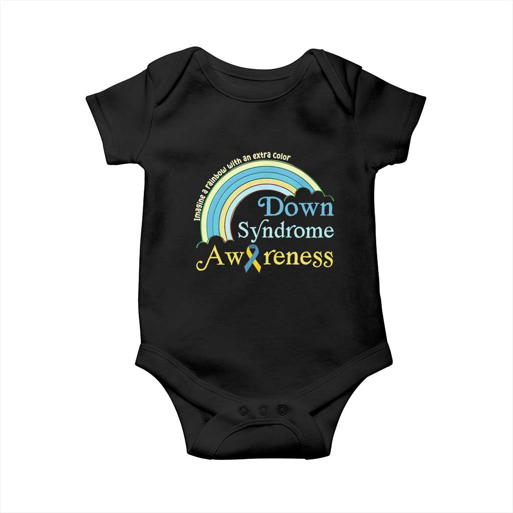 Down Syndrome Awareness Baby Onesie Imagine A Rainbow With An Extra Color