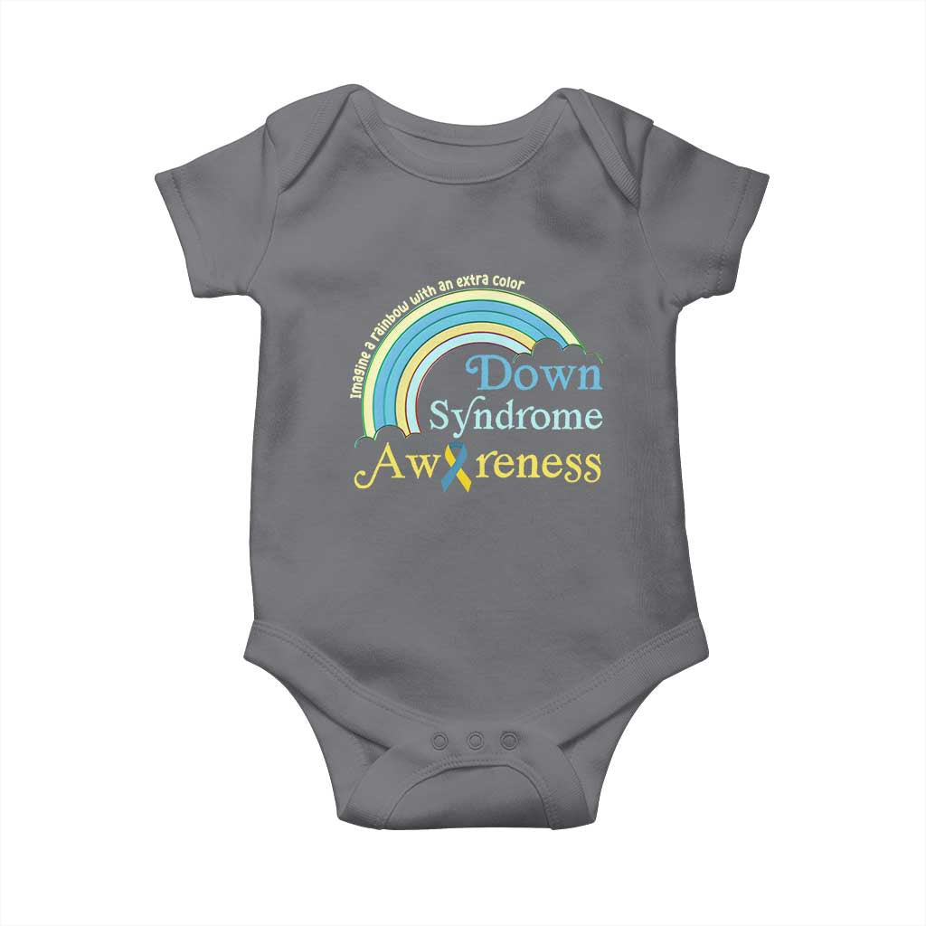 Down Syndrome Awareness Baby Onesie Imagine A Rainbow With An Extra Color