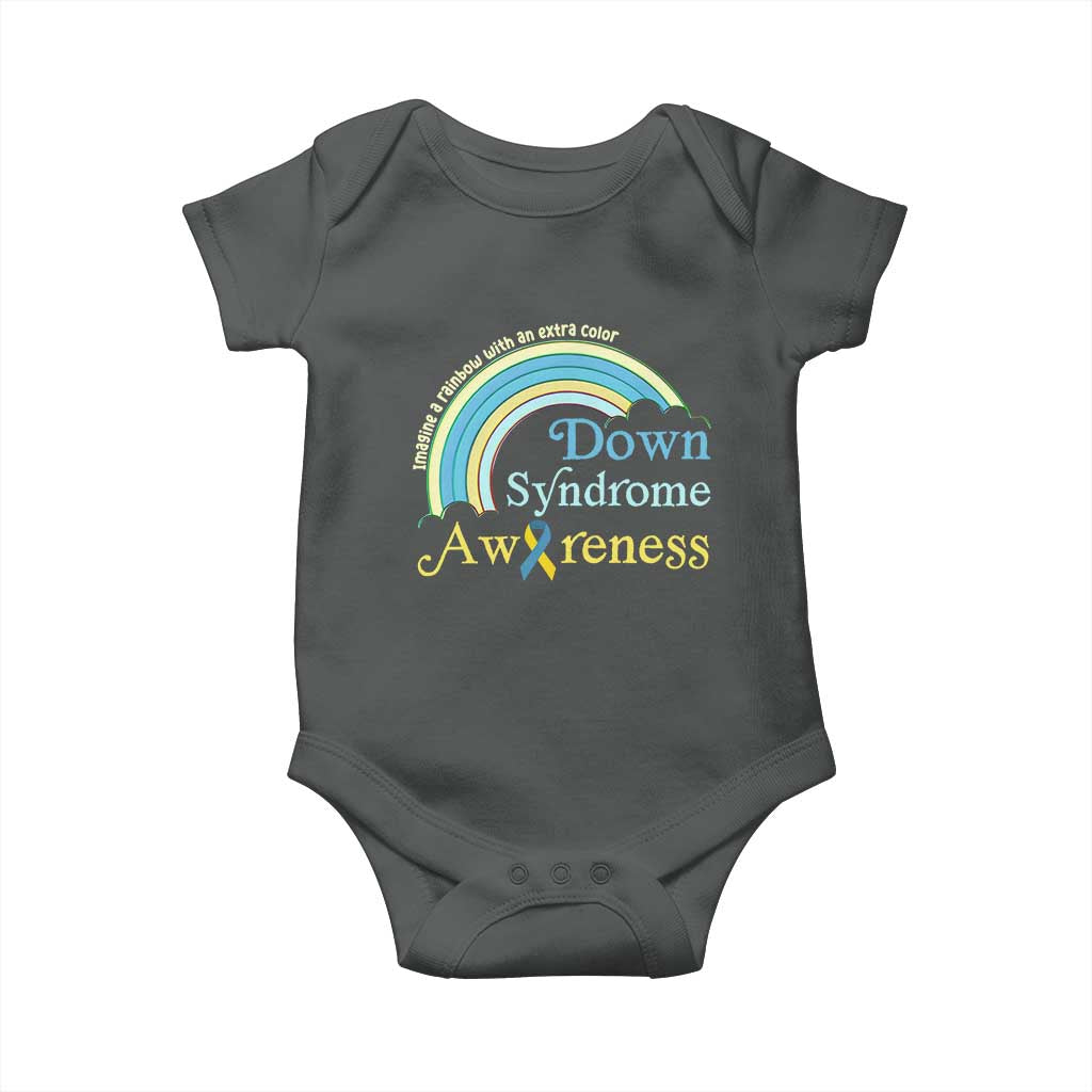 Down Syndrome Awareness Baby Onesie Imagine A Rainbow With An Extra Color