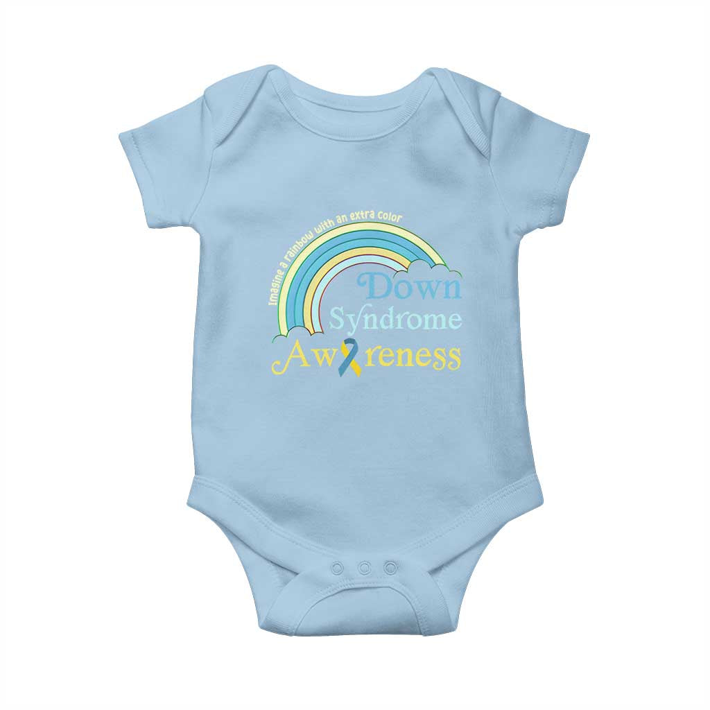 Down Syndrome Awareness Baby Onesie Imagine A Rainbow With An Extra Color