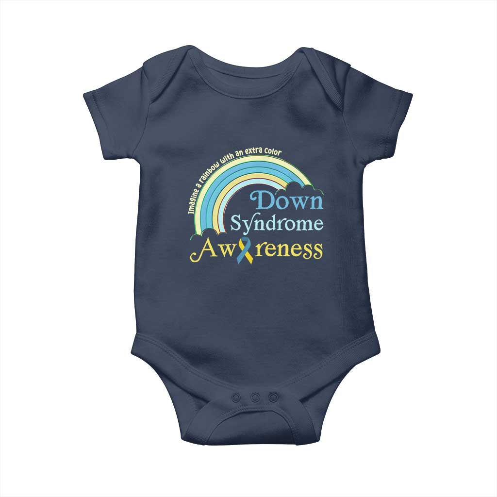 Down Syndrome Awareness Baby Onesie Imagine A Rainbow With An Extra Color