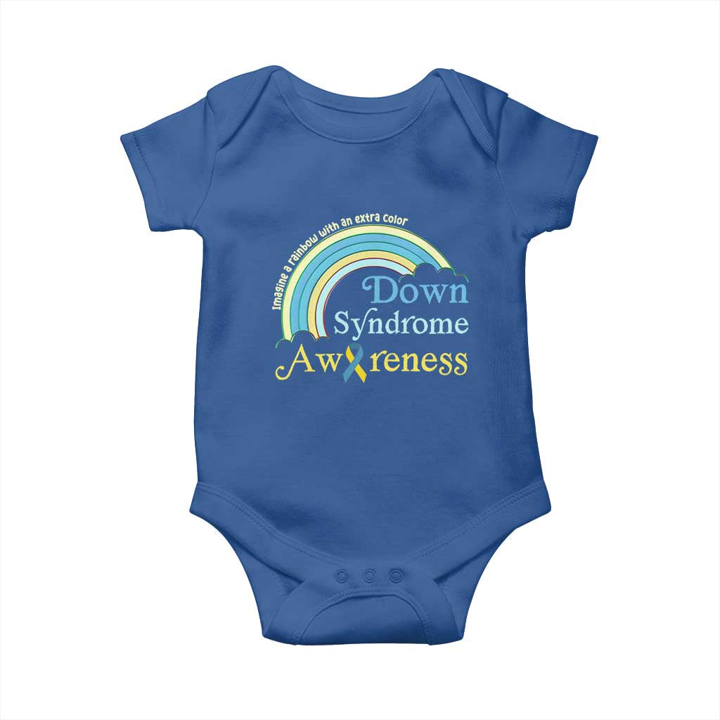 Down Syndrome Awareness Baby Onesie Imagine A Rainbow With An Extra Color