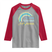 Down Syndrome Awareness Raglan Shirt Imagine A Rainbow With An Extra Color