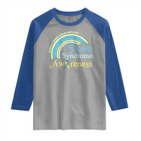 Down Syndrome Awareness Raglan Shirt Imagine A Rainbow With An Extra Color