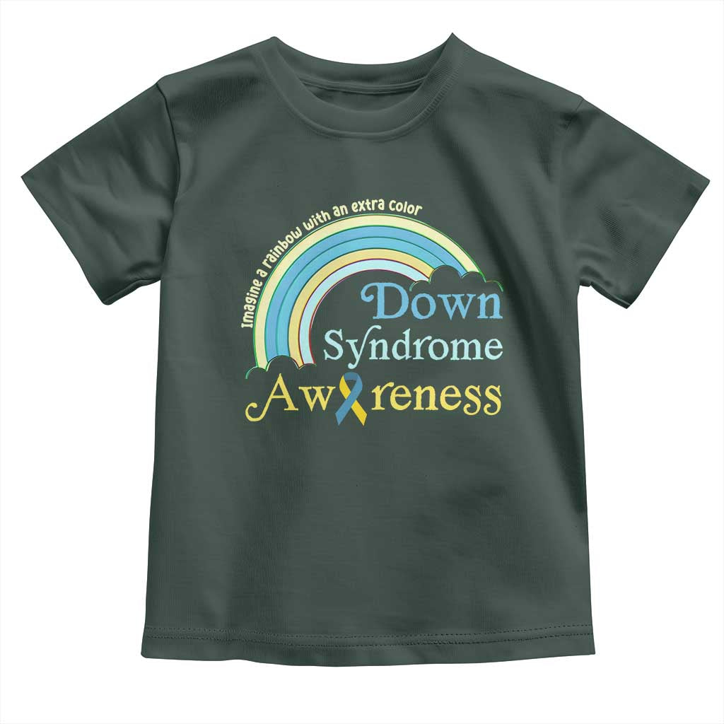 Down Syndrome Awareness Toddler T Shirt Imagine A Rainbow With An Extra Color