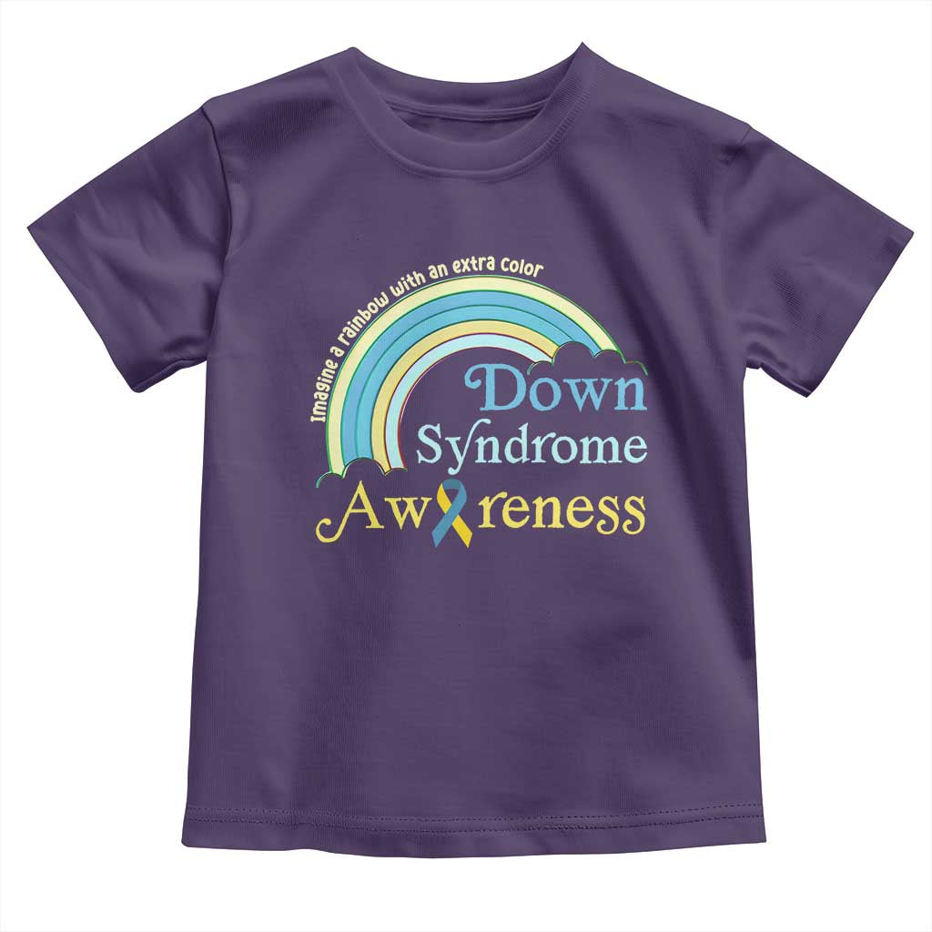 Down Syndrome Awareness Toddler T Shirt Imagine A Rainbow With An Extra Color
