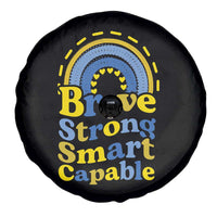 Down Syndrome Awareness Spare Tire Cover Brave Strong Smart Capable Rainbow