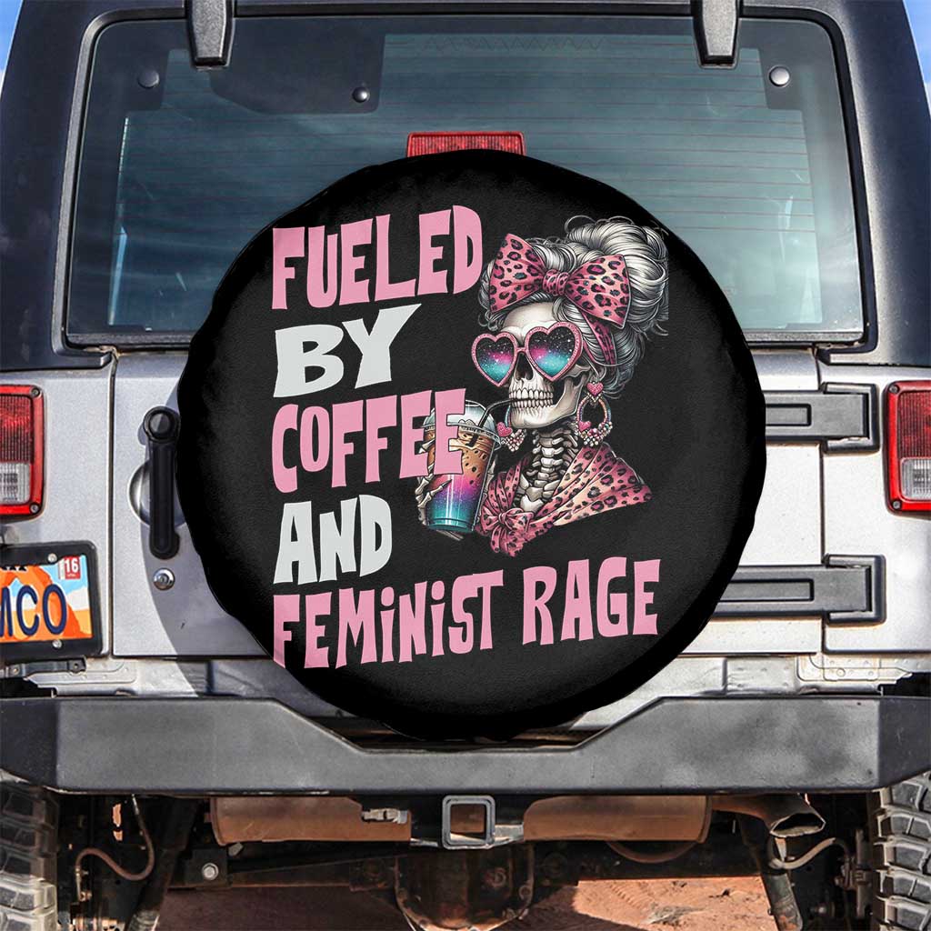 Fueled By Coffee And Feminist Rage Spare Tire Cover Feminism Coffee Lovers