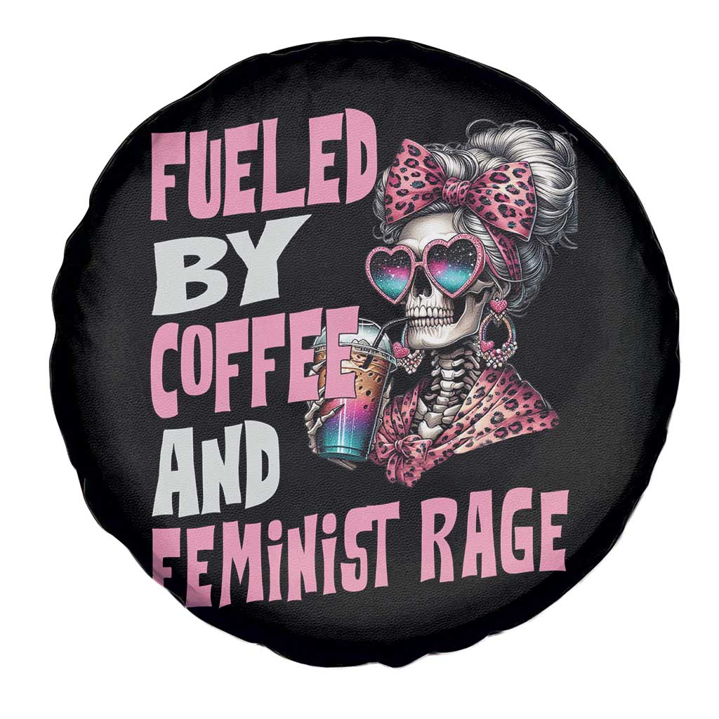 Fueled By Coffee And Feminist Rage Spare Tire Cover Feminism Coffee Lovers