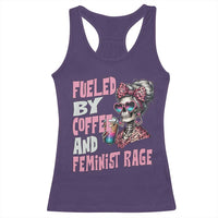 Fueled By Coffee And Feminist Rage Racerback Tank Top Feminism Coffee Lovers