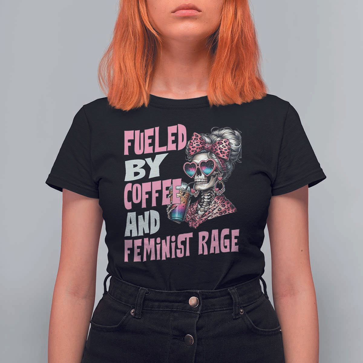 Fueled By Coffee And Feminist Rage T Shirt For Women Feminism Coffee Lovers