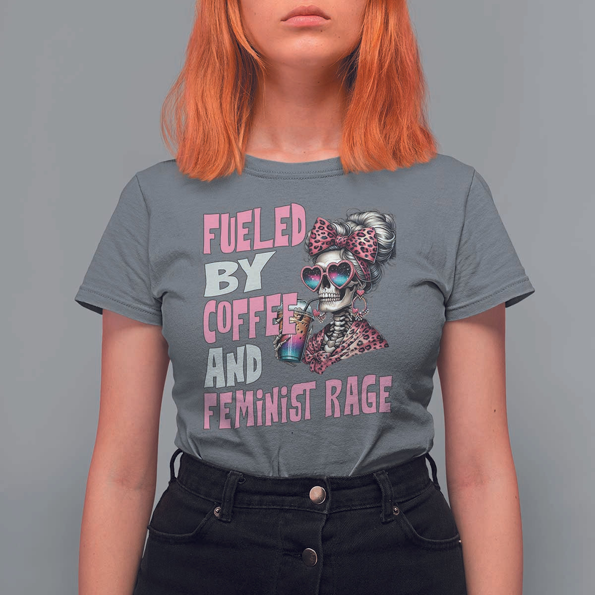 Fueled By Coffee And Feminist Rage T Shirt For Women Feminism Coffee Lovers