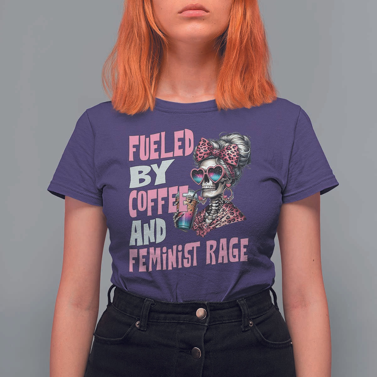 Fueled By Coffee And Feminist Rage T Shirt For Women Feminism Coffee Lovers