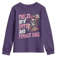 Fueled By Coffee And Feminist Rage Youth Sweatshirt Feminism Coffee Lovers