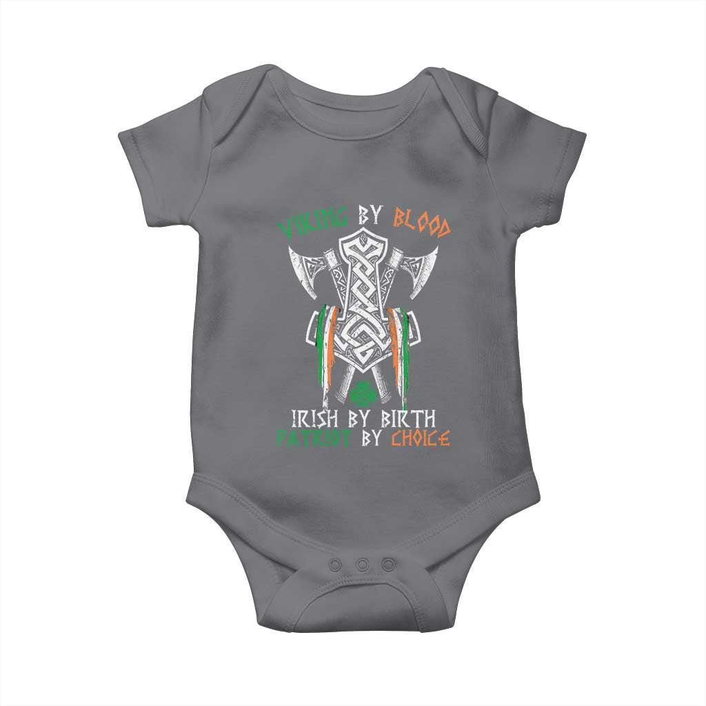 Viking By Blood Irish By Birth Patriot By Choice Baby Onesie Irish Viking Axes Celtic Knot
