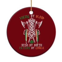 Viking By Blood Irish By Birth Patriot By Choice Ceramic Ornament Irish Viking Axes Celtic Knot - Wonder Print Shop