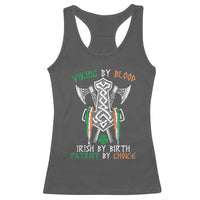 Viking By Blood Irish By Birth Patriot By Choice Racerback Tank Top Irish Viking Axes Celtic Knot