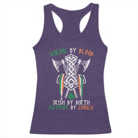 Viking By Blood Irish By Birth Patriot By Choice Racerback Tank Top Irish Viking Axes Celtic Knot