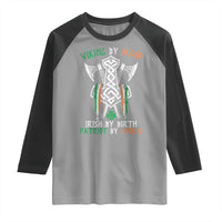 Viking By Blood Irish By Birth Patriot By Choice Raglan Shirt Irish Viking Axes Celtic Knot