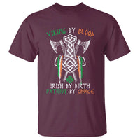 Viking By Blood Irish By Birth Patriot By Choice T Shirt Irish Viking Axes Celtic Knot