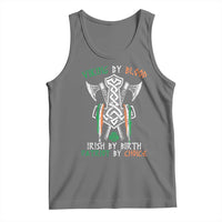 Viking By Blood Irish By Birth Patriot By Choice Tank Top Irish Viking Axes Celtic Knot