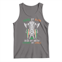 Viking By Blood Irish By Birth Patriot By Choice Tank Top Irish Viking Axes Celtic Knot