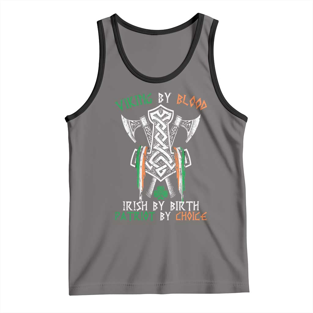 Viking By Blood Irish By Birth Patriot By Choice Tank Top Irish Viking Axes Celtic Knot
