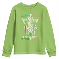 Viking By Blood Irish By Birth Patriot By Choice Youth Sweatshirt Irish Viking Axes Celtic Knot