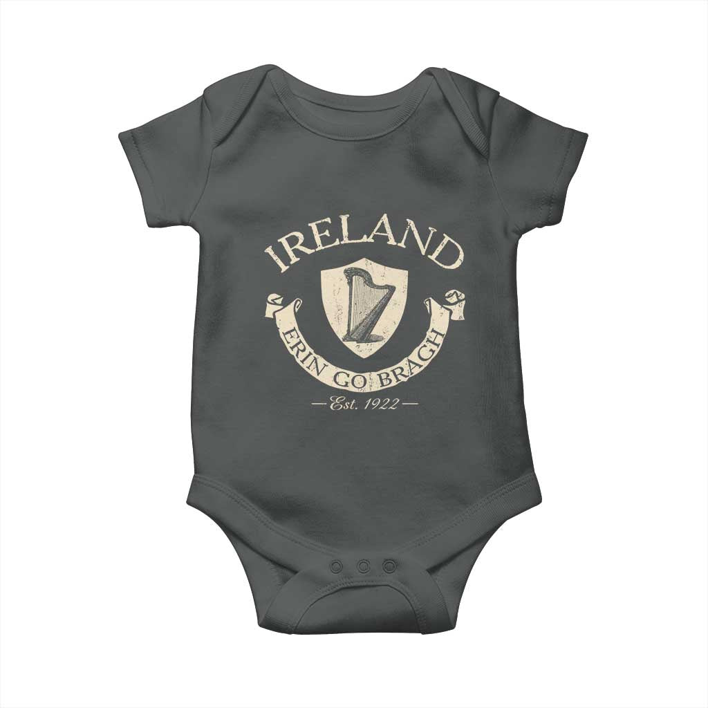 Ireland Erin Go Bragh Est 1922 Baby Onesie Irish Pride Vintage Harp