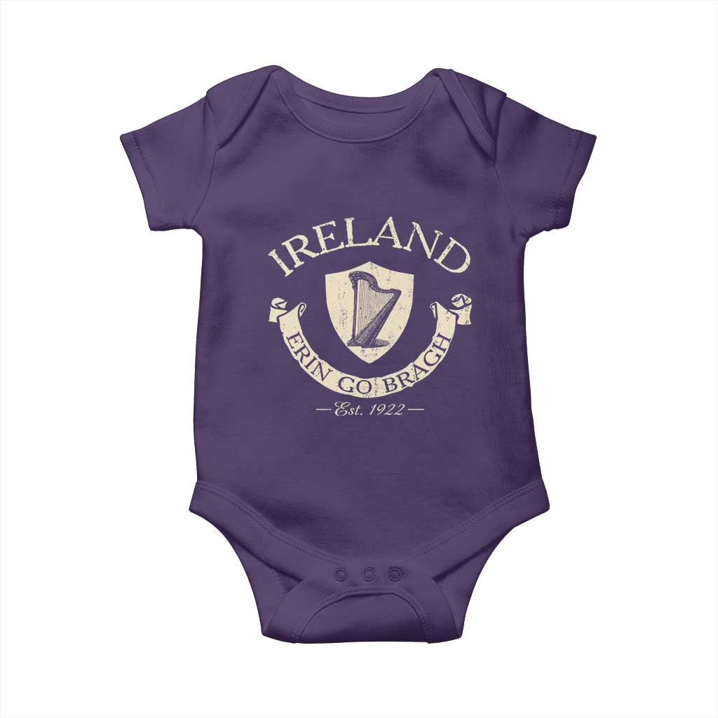 Ireland Erin Go Bragh Est 1922 Baby Onesie Irish Pride Vintage Harp