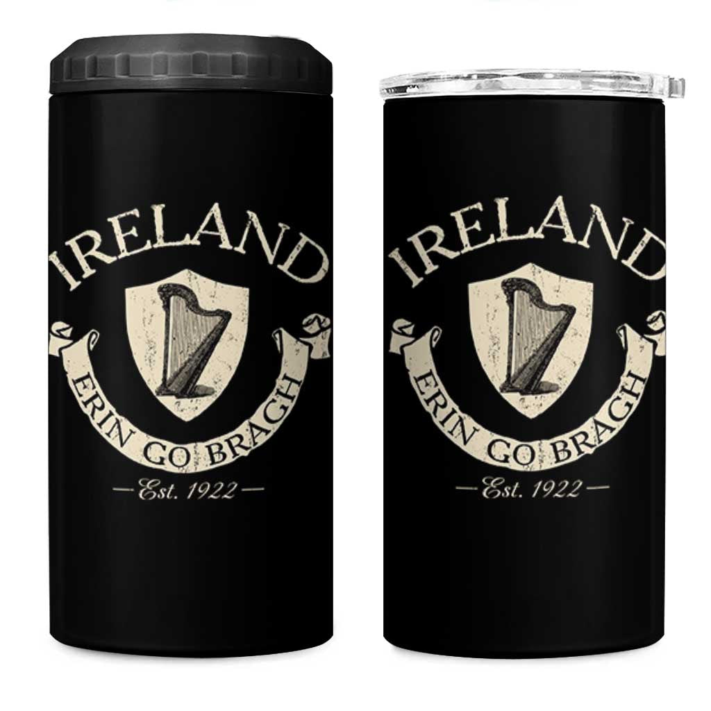 Ireland Erin Go Bragh Est 1922 4 in 1 Can Cooler Tumbler Irish Pride Vintage Harp