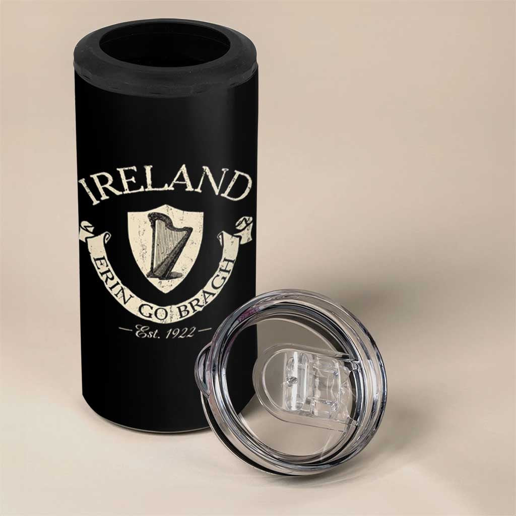 Ireland Erin Go Bragh Est 1922 4 in 1 Can Cooler Tumbler Irish Pride Vintage Harp