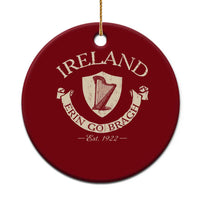 Ireland Erin Go Bragh Est 1922 Ceramic Ornament Irish Pride Vintage Harp - Wonder Print Shop