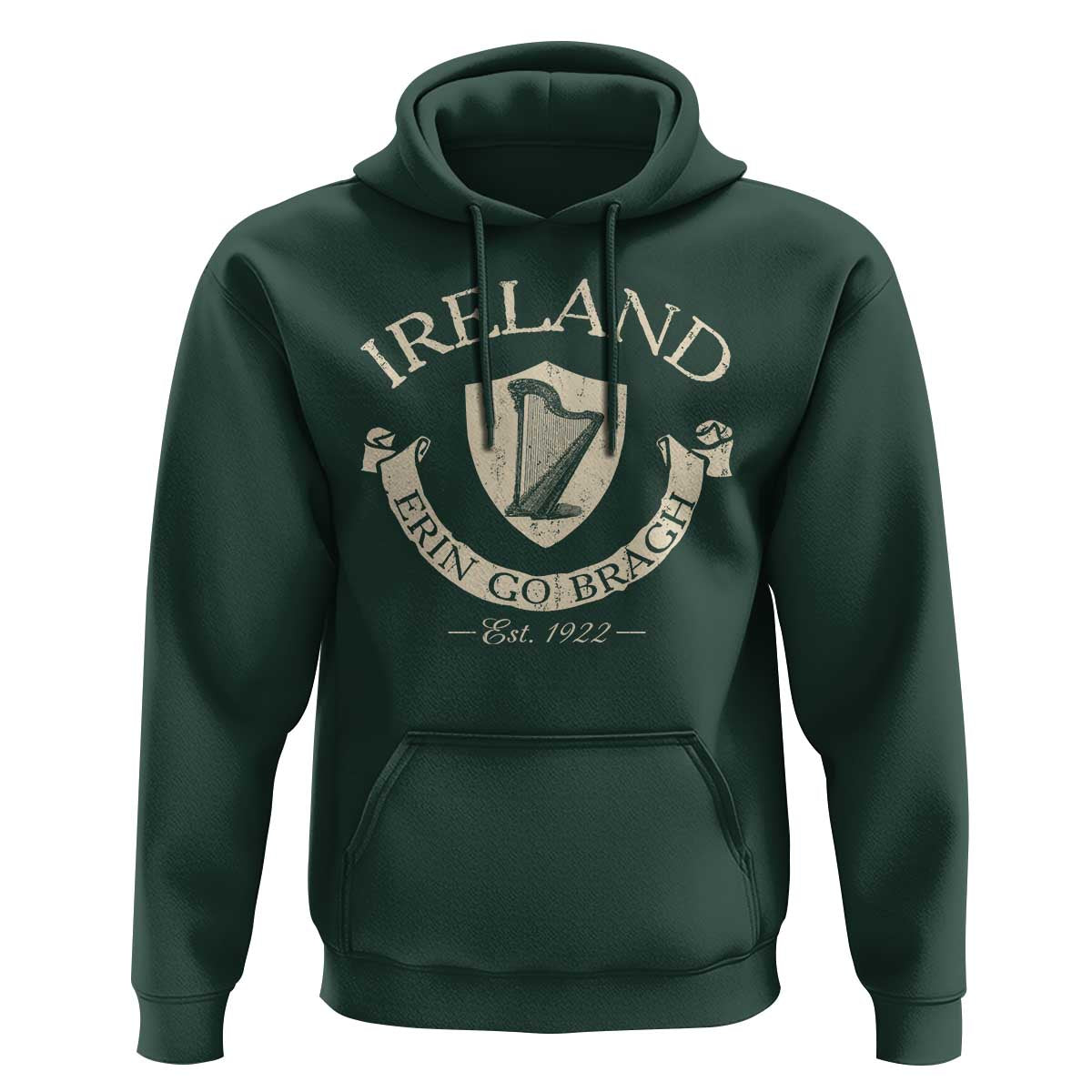 Ireland Erin Go Bragh Est 1922 Hoodie Irish Pride Vintage Harp
