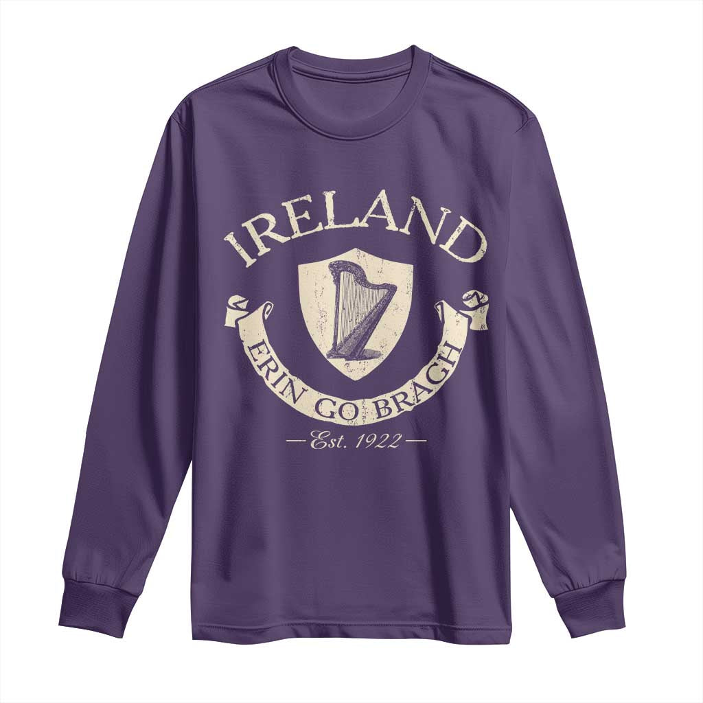 Ireland Erin Go Bragh Est 1922 Long Sleeve Shirt Irish Pride Vintage Harp