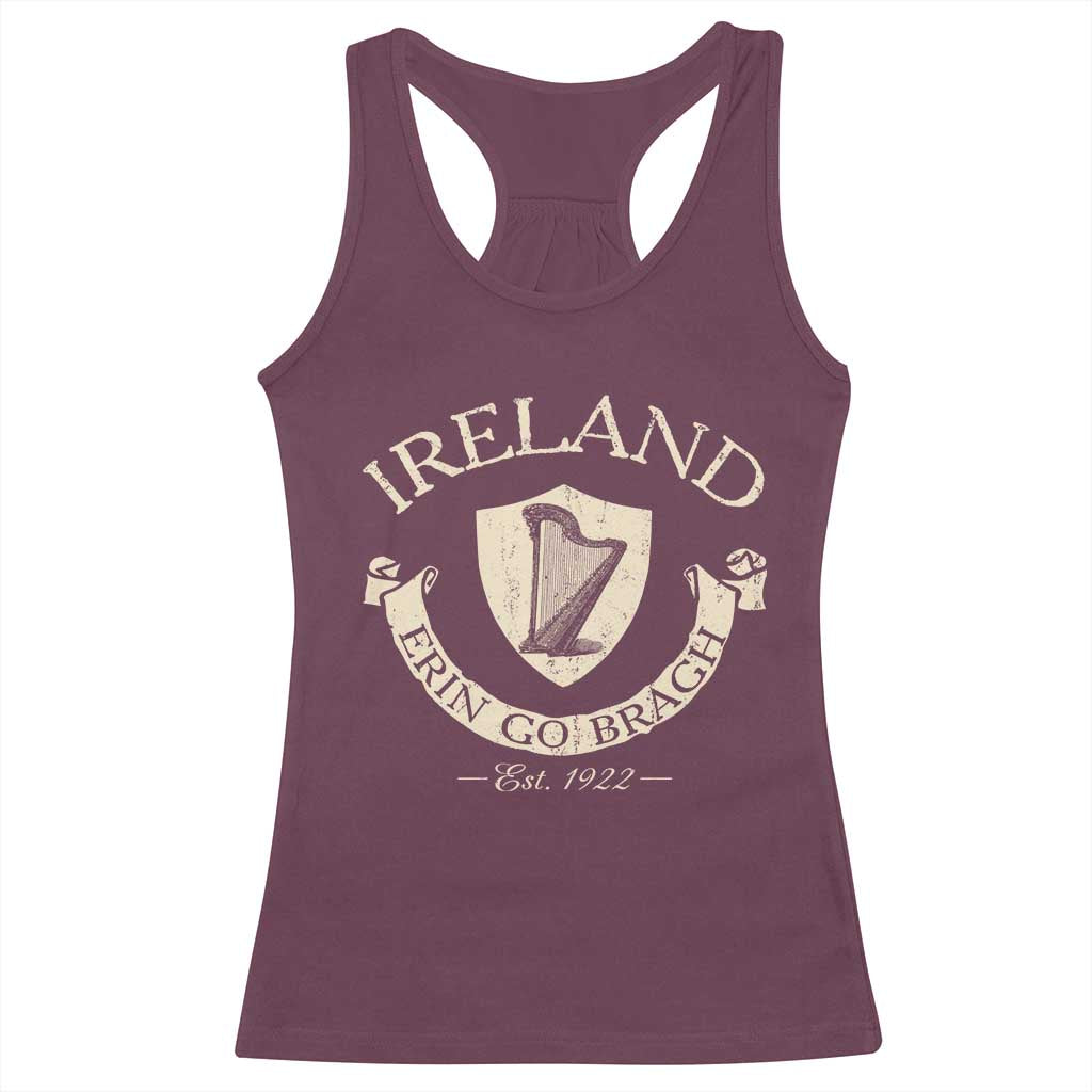 Ireland Erin Go Bragh Est 1922 Racerback Tank Top Irish Pride Vintage Harp