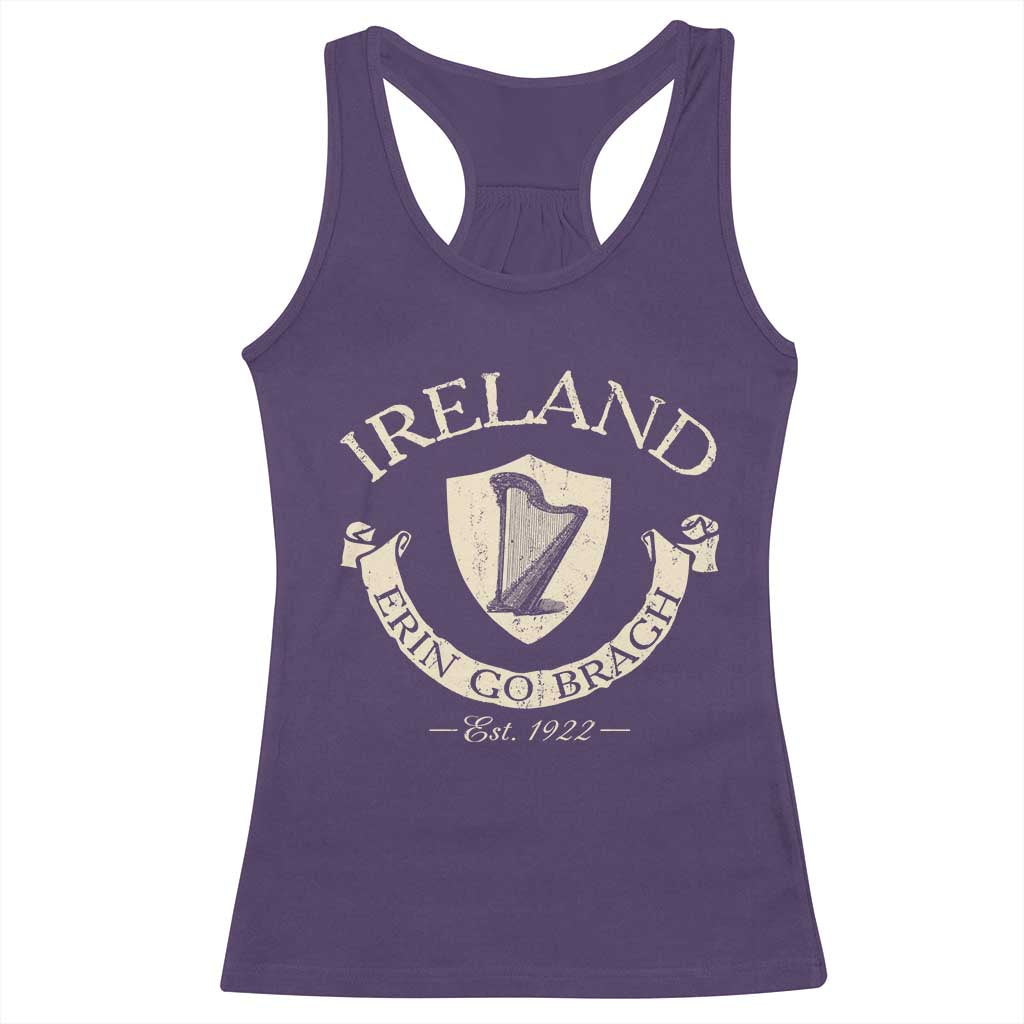 Ireland Erin Go Bragh Est 1922 Racerback Tank Top Irish Pride Vintage Harp