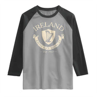 Ireland Erin Go Bragh Est 1922 Raglan Shirt Irish Pride Vintage Harp