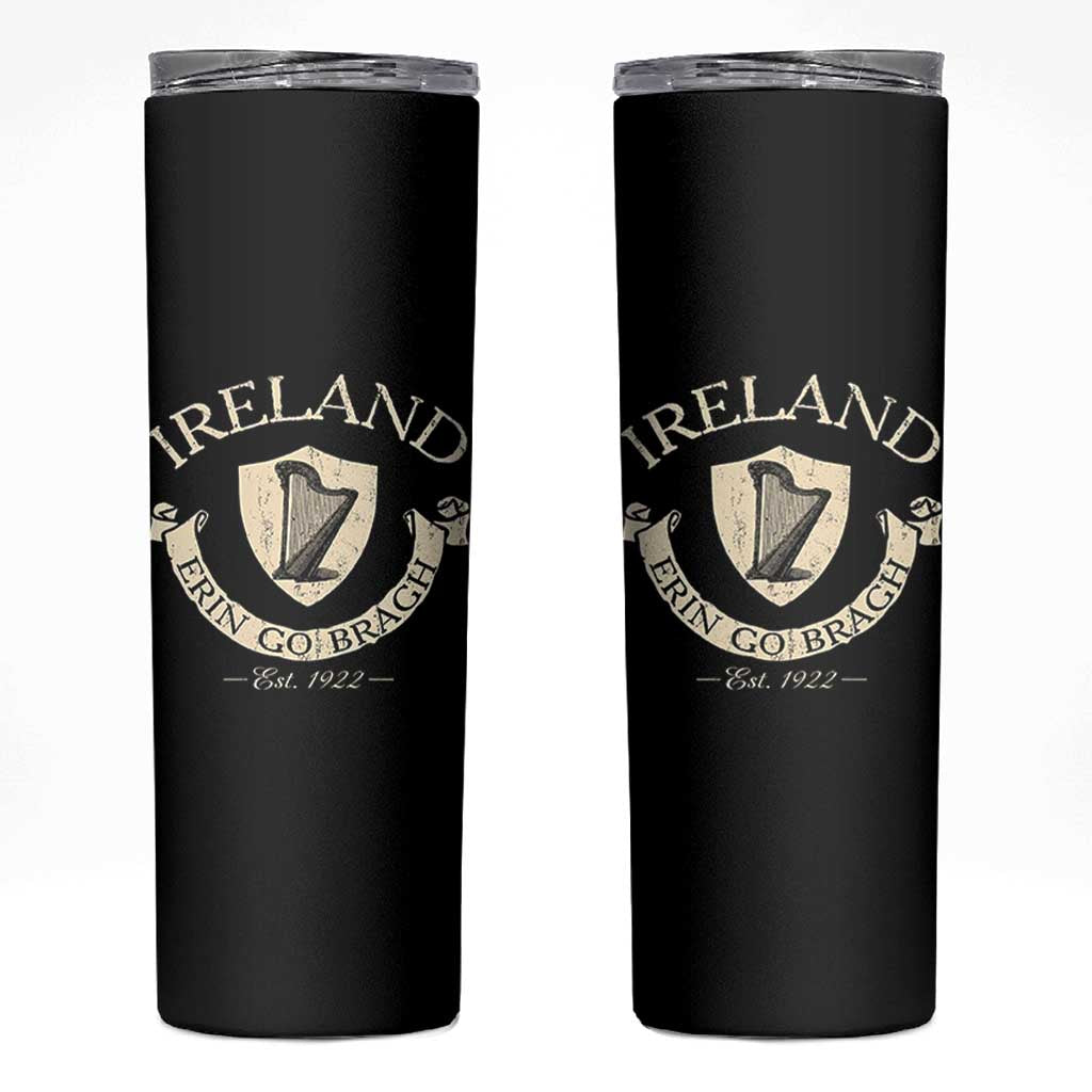 Ireland Erin Go Bragh Est 1922 Skinny Tumbler Irish Pride Vintage Harp