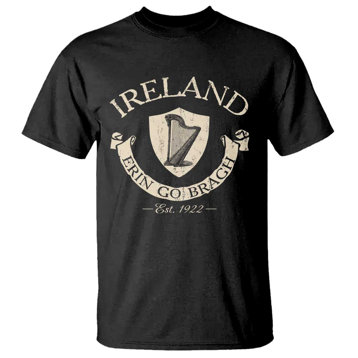 Ireland Erin Go Bragh Est 1922 T Shirt Irish Pride Vintage Harp