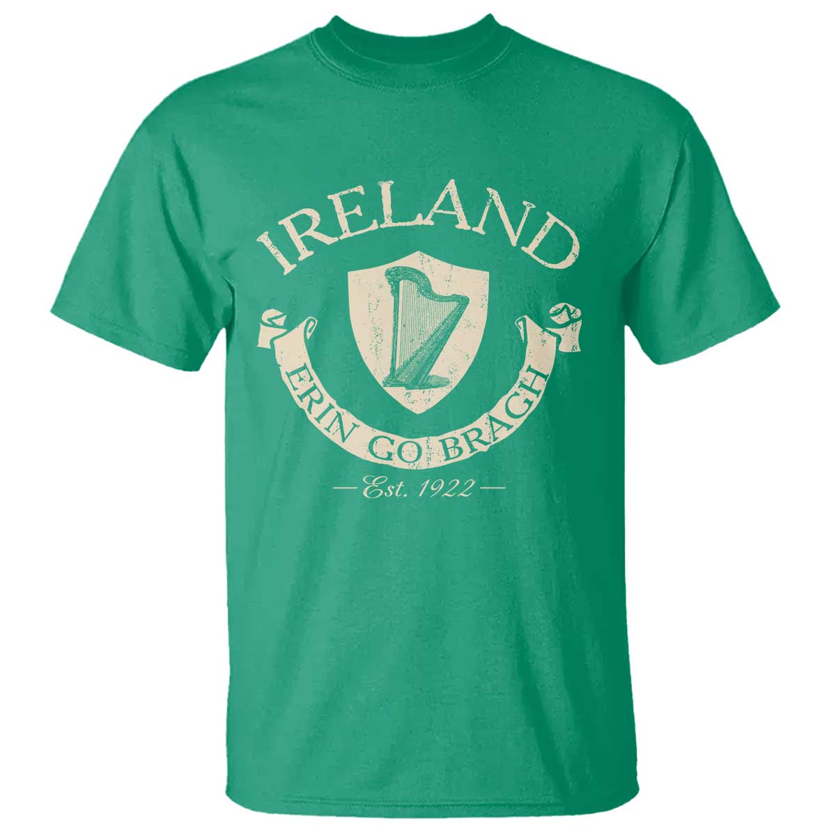 Ireland Erin Go Bragh Est 1922 T Shirt Irish Pride Vintage Harp